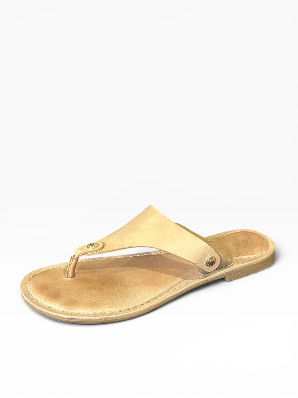 Antonio Melani Lennore Tan Leather Flip Flop Thong Sandals Women’s Size 7 - Picture 4 of 10